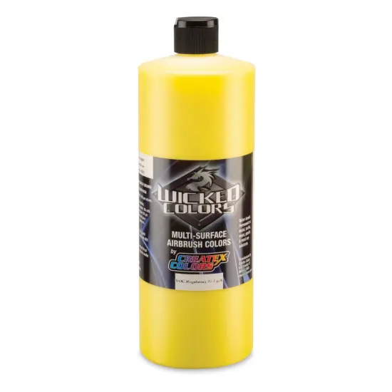 Createx Wicked Colors Airbrush Color - Opaque Bismuth Vanadate Yellow, 32 oz, Bottle {1}