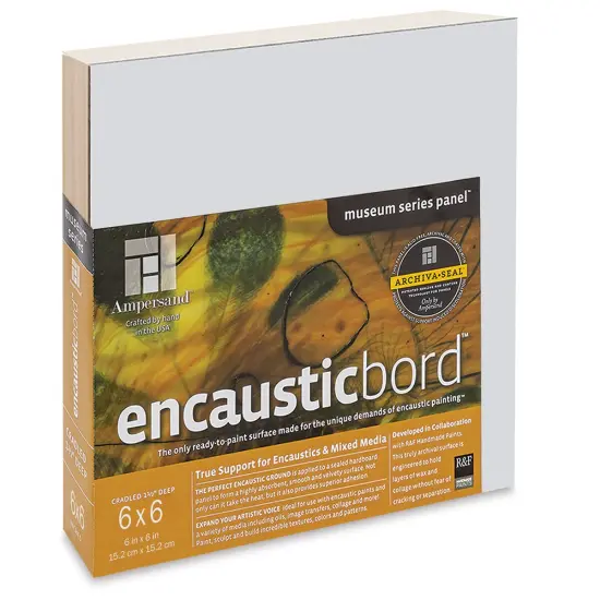 Ampersand Encausticbord - 6" x 6" x 1-1/2", Cradled {1}