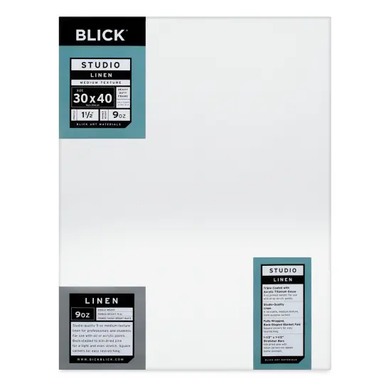 Blick Studio Linen Stretched Canvas - 30" x 40", Gallery 1-1/2" Profile {1}