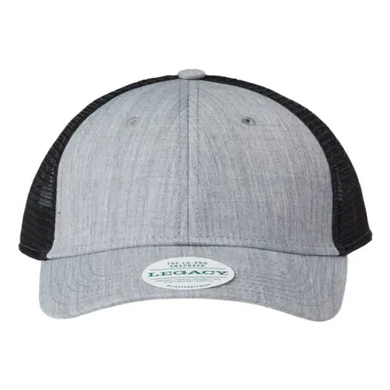 LEGACY&reg; Lo Pro Snapback Trucker Cap Heather Grey/ Black {1}