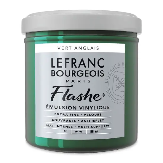 Lefranc & Bourgeois Flashe Vinyl Paint - Chrome Green, 125 ml jar {2}
