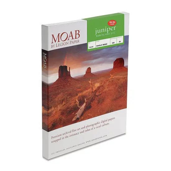 Legion Moab Juniper Baryta Rag Paper - 11" x 14", 25 Sheets {1}