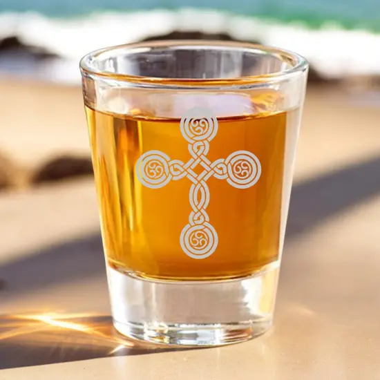 2oz Cross (one) Shot Glass {3}
