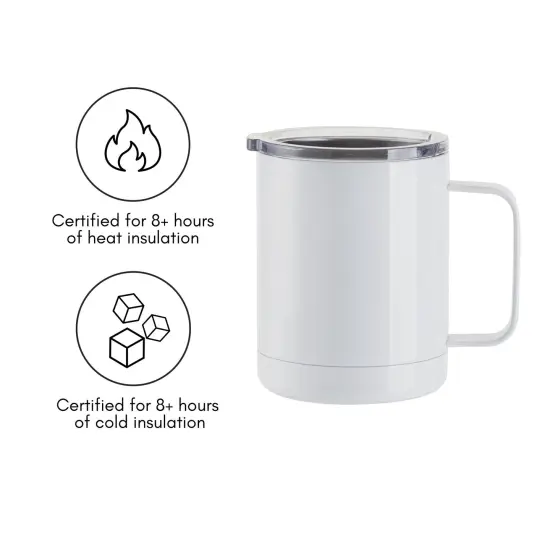 12oz Stainless Steel Sublimation Lidded Mugs - 4 Pack {4}