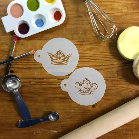 Royal Crowns Cookie Stencil Set | C586 by Designer Stencils | Baking Stencils for Royal Icing, Airbrush, Dusting Powder | {5}