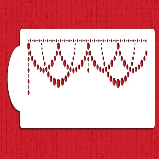 Pearl Swag Cake Stencil | C564 by Designer Stencils | Stencils for Royal Icing, Airbrush, Dusting Powder | {5}