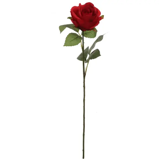 Red Silk Rose Bud 20" &ndash; Lifelike, Elegant Floral Decor {1}