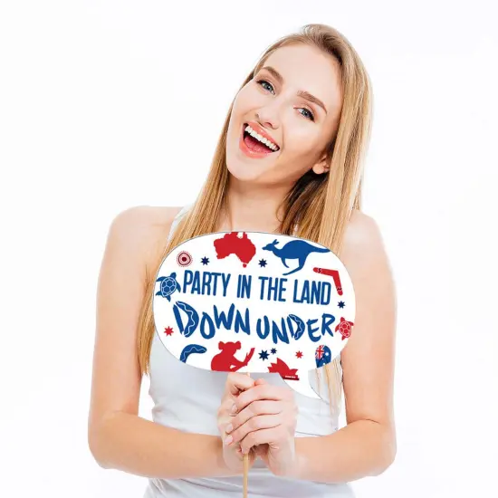 Big Dot of Happiness Australia Day - G'Day Mate Aussie Party Photo Booth Props Kit - 20 Count {4}