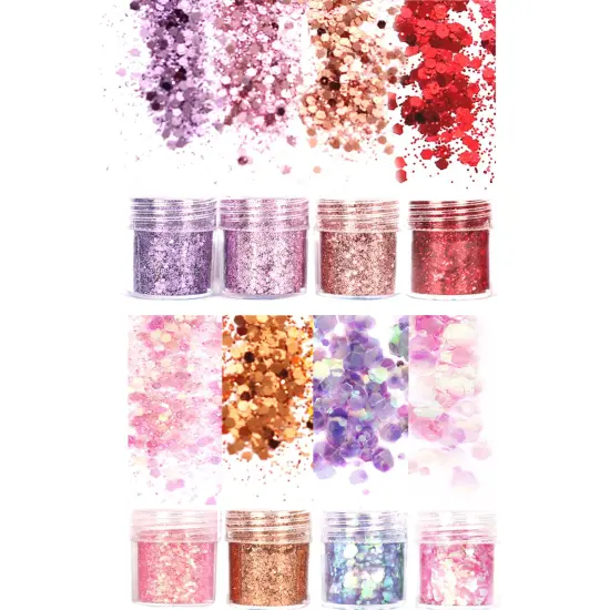 Wrapables Chunky Glitter for Hair Face Makeup Nail Art Decoration (8 Colors) Mystic {4}
