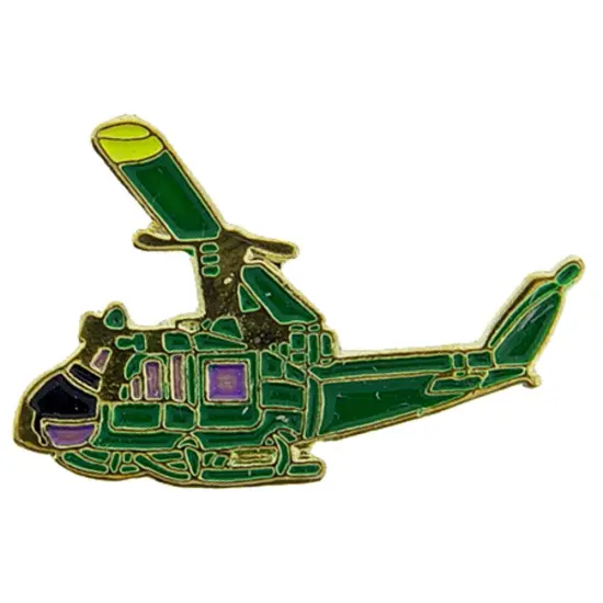UH-1 Huey Helicopter Pin Green 1 1/2" {1}