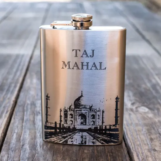 8oz Taj Mahal Stainless Steel Flask {2}
