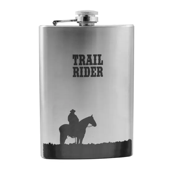 8oz Trail Rider Stainless Steel Flask {1}