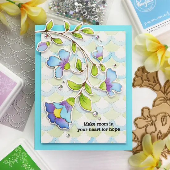 Pinkfresh Studio Hot Foil Plate-Folk Floral Stem {3}