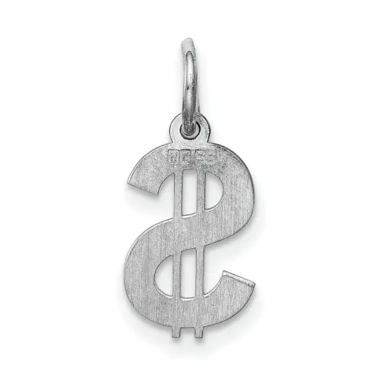 Sterling Silver Dollar Sign Charm Pendant Money Jewelry 17 X 8mm {3}