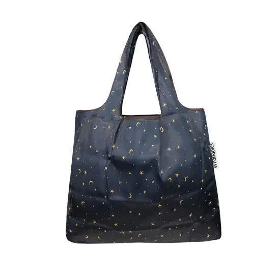 Wrapables Small Foldable Tote Nylon Reusable Grocery Bags Moon & Stars {2}