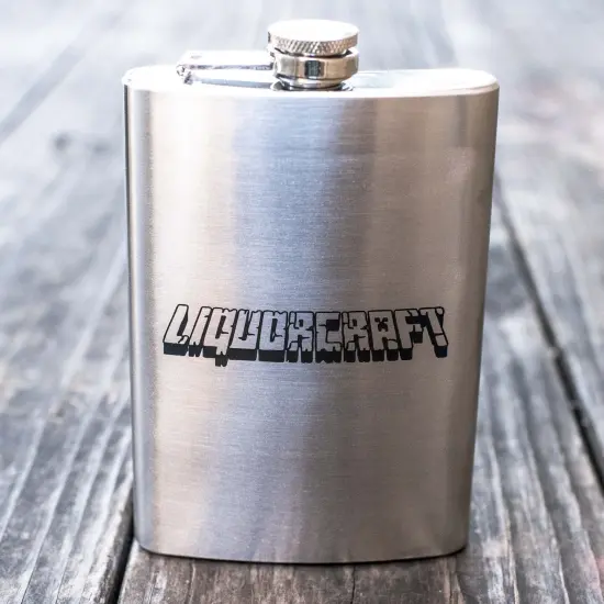 8oz Liqourcraft Stainless Steel Flask {2}