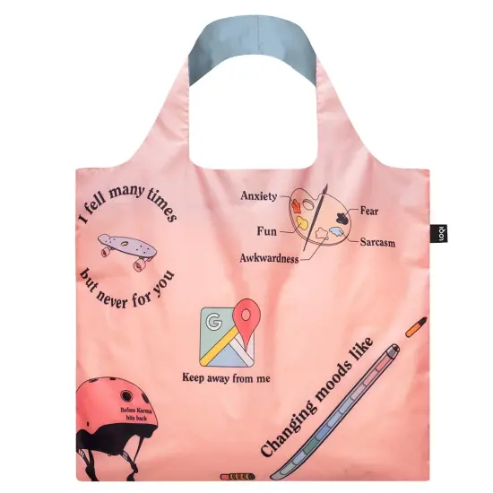 LOQI Artist Giulia Hartz Reusable Shopping Bag, One Size, Pattern {3}