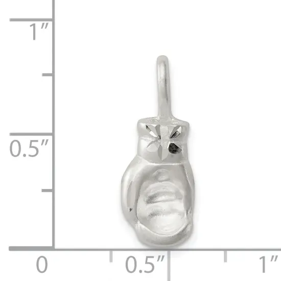 Sterling Silver Boxing Glove Charm Pendant FindingKing Jewerly 20mm x 8mm {4}
