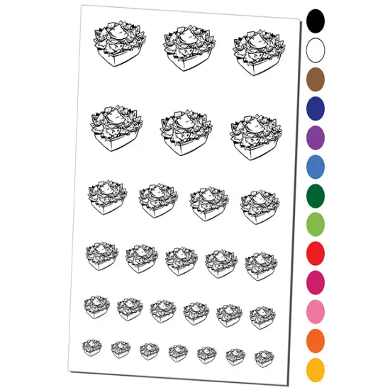 Nachos Tortilla Chips Mexican Food with Sour Cream Temporary Tattoo Water Resistant Fake Body Art Set Collection Hot Pink {1}