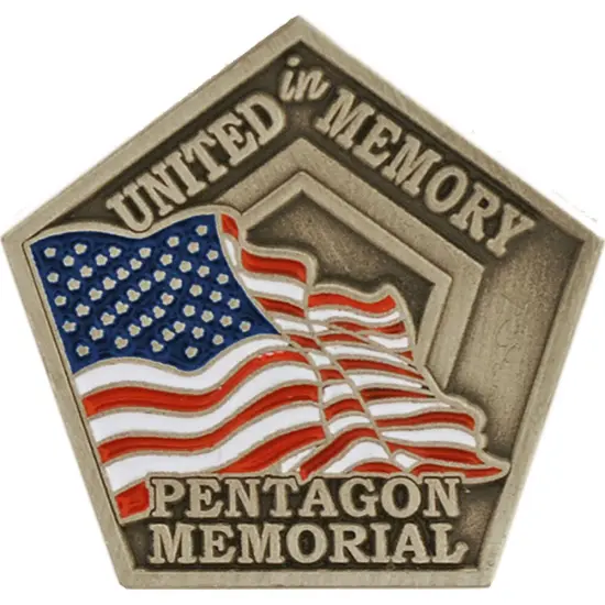 Eagle Emblems Pin-Usa, 911, Pentagon Mem. "United In Freedom" (1") {1}