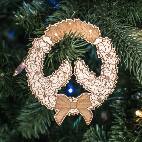 Ornament - OverWreath - Raw Wood 4x4in {1}