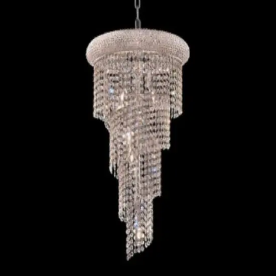 Aurora 8Lt Spiral Collection Pendant Chrome Finish {1}
