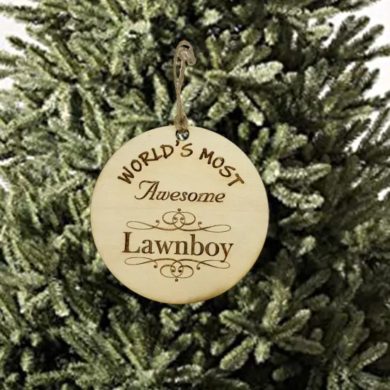 Worlds most Awesome Lawnboy - Ornament {2}
