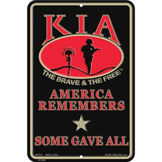 EagleEmblems SG7521 Sign-KIA Honor (8x12''), Multicolor {1}