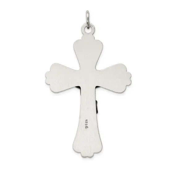 Sterling Silver INRI Crucifix Pendant Jewerly 95.8mm x 57.1mm {3}