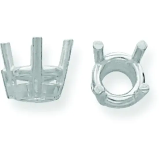 Platinum 4 Prong Round Heavy Basket Setting 7.4mm {1}