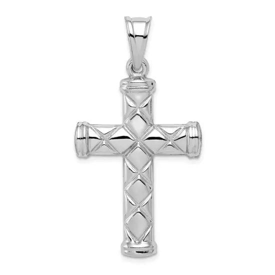 Sterling Silver Cross Pendant Jewerly 85.6mm x 45.3mm {1}