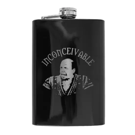 8oz BLACK Inconceivable Flask {1}