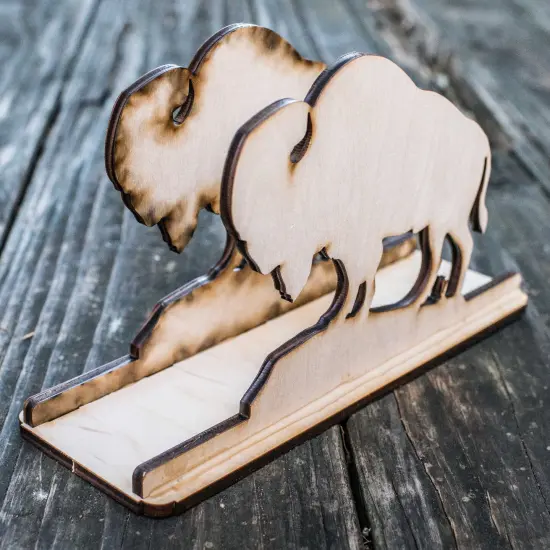 Napkin Holder - Buffalo - Raw Wood Craft {3}