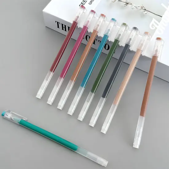 Wrapables Colorful Gel Ink Pens, 0.5mm Fine Point, for Home, Office, Stationery (Set of 9) Cool {4}