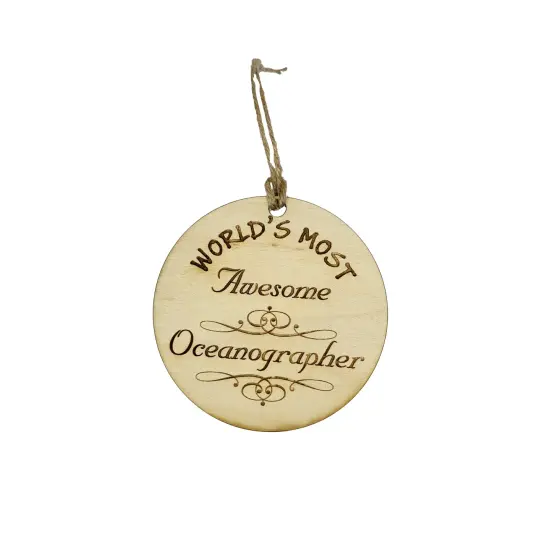 Worlds most Awesome Oceanographer - Ornament {1}