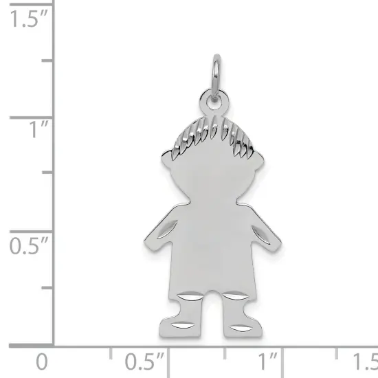 Sterling Silver Boy Charm Jewerly 32mm x 16mm {4}