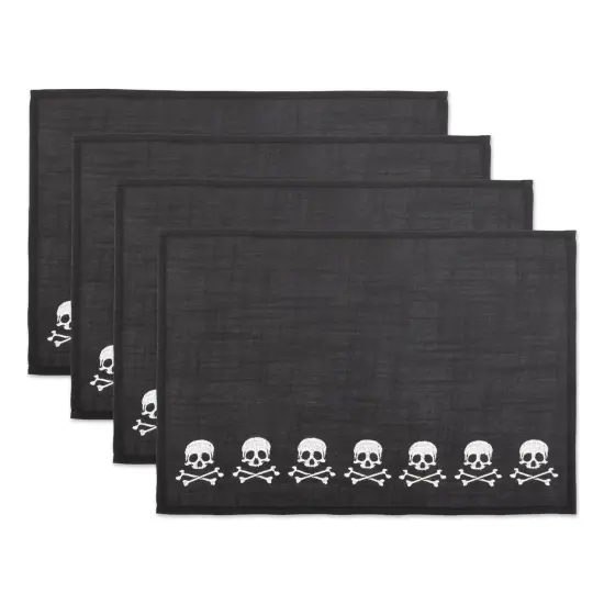 DII Skulls Embroidered Placemat (Set of 4) {1}