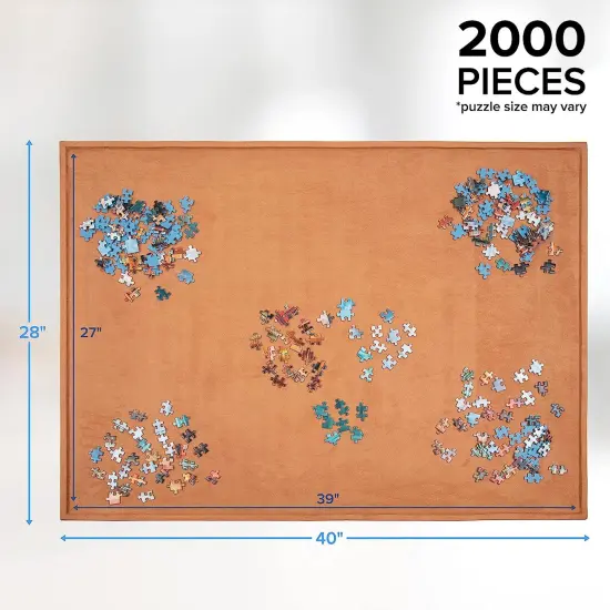Jumbl 2000 Piece Puzzle Board, 28&rdquo; x 40&rdquo; Portable Puzzle Table with 2 Trays & Non-Slip Surface {2}