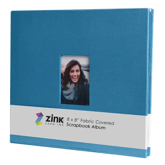 Zink Scrapbook Album, Cloth Covered 8x8 Scrapbook Album with Front Picture Window {1}