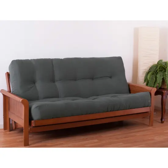 Blazing Needles Renewal 10-inch Twill Full-size Futon Mattress - Steel Grey - Steel Grey {1}