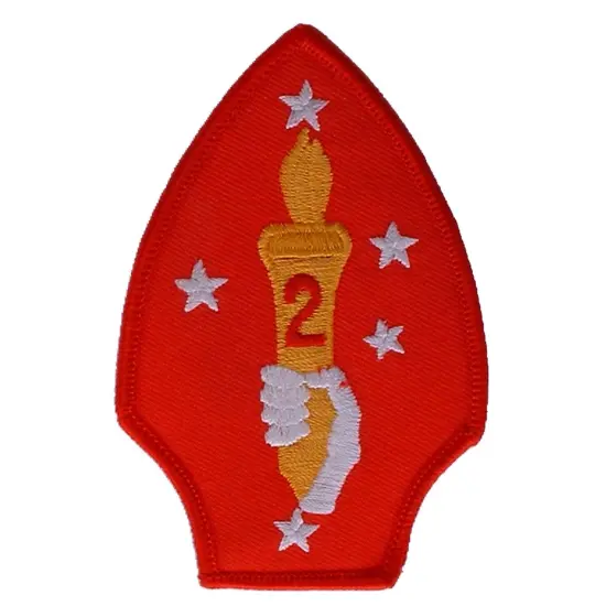 U.S.M.C. 2ND Division Patch Red & White 3" {1}