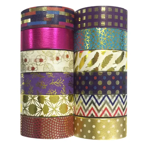 Wrapables Washi Tapes Decorative Masking Tapes, Set of 12, ADSET64 {2}