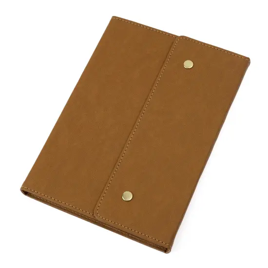 AC Point Planner Snap Leatherette Planner 6"X8"-Brown - Dot Grid - 120 Sheets {2}