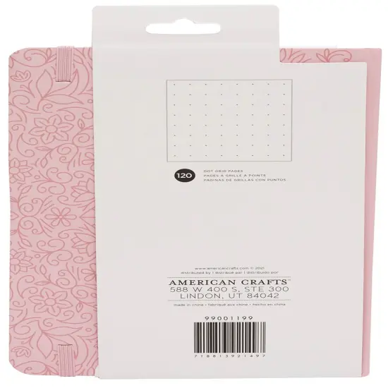 AC Point Planner Perfect Bound Planner 6"X8"-Pink Floral - Dot Grid - 120 Sheets {2}