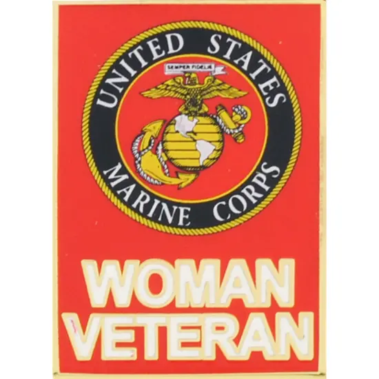 EagleEmblems P12335 Pin-USMC,Woman Veteran (1.25'') {1}