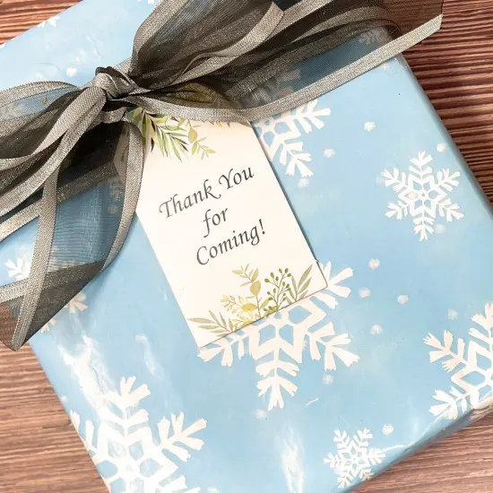 Wrapables Thank You Gift Tags/Kraft Paper Hang Tags for Weddings, Bridal Showers, Baby Showers (50pcs), Green Nature {5}