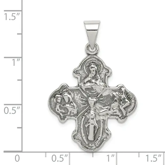 Sterling Silver Cross Medal {2}