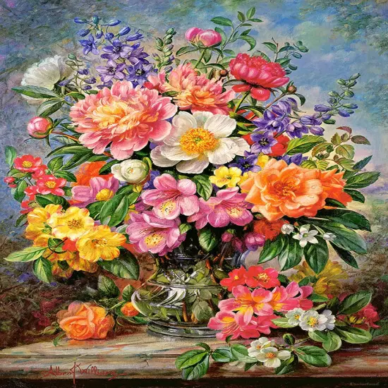 1000 Piece Jigsaw Puzzle, June Flowers in Radiance, Flower and plants Puzzle, Painting Puzzle, Adult Puzzles, Castorland C-103904-2 {2}