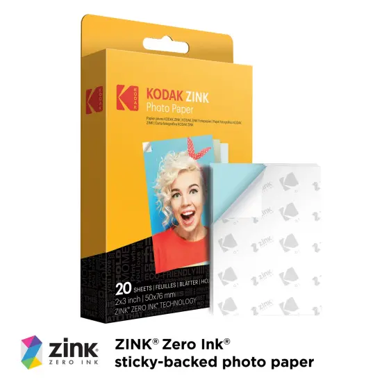 kodak Zink Photo Paper 2x3", Zink Paper Compatible with Kodak Smile, Kodak Step and Printomatic {2}