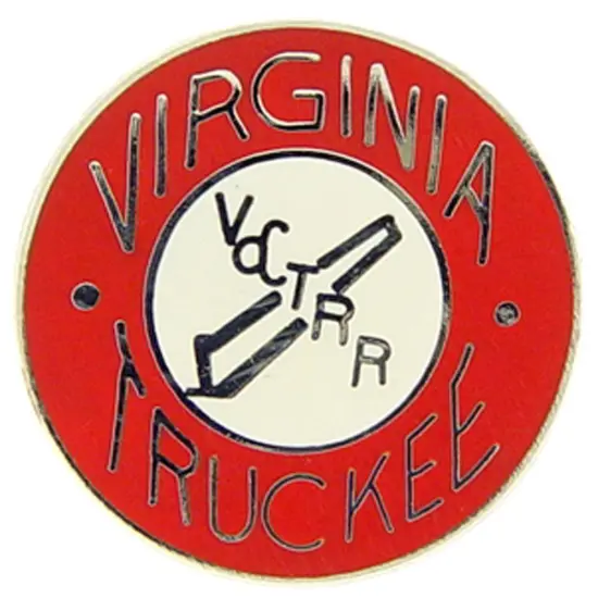 Virginia & Truckee Railroad Pin Red 1" {1}